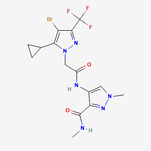 4-({[4-bromo-5-cyclopropyl-3-(trifluoromethyl)-1H-pyrazol-1-yl]acetyl}amino)-N,1-dimethyl-1H-pyrazole-3-carboxamide