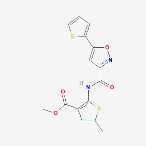 methyl 5-methyl-2-({[5-(2-thienyl)-3-isoxazolyl]carbonyl}amino)-3-thiophenecarboxylate