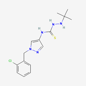 2-(TERT-BUTYL)-N-[1-(2-CHLOROBENZYL)-1H-PYRAZOL-4-YL]-1-HYDRAZINECARBOTHIOAMIDE