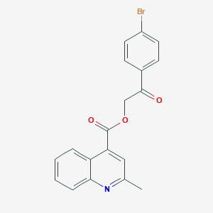 2-(4-Bromophenyl)-2-oxoethyl 2-methyl-4-quinolinecarboxylate