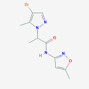 2-(4-bromo-5-methyl-1H-pyrazol-1-yl)-N-(5-methyl-3-isoxazolyl)propanamide