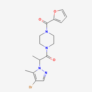 2-(4-BROMO-5-METHYL-1H-PYRAZOL-1-YL)-1-[4-(2-FURYLCARBONYL)PIPERAZINO]-1-PROPANONE