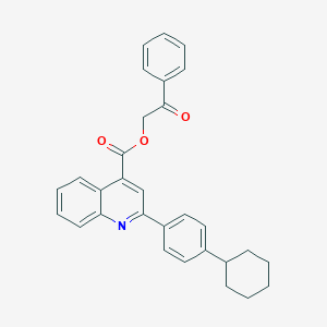 2-Oxo-2-phenylethyl 2-(4-cyclohexylphenyl)-4-quinolinecarboxylate