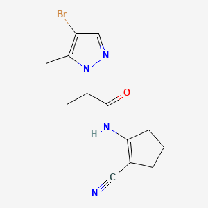 2-(4-BROMO-5-METHYL-1H-PYRAZOL-1-YL)-N-(2-CYANO-1-CYCLOPENTENYL)PROPANAMIDE