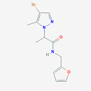 2-(4-bromo-5-methyl-1H-pyrazol-1-yl)-N-(2-furylmethyl)propanamide