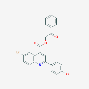 2-(4-Methylphenyl)-2-oxoethyl 6-bromo-2-(4-methoxyphenyl)-4-quinolinecarboxylate