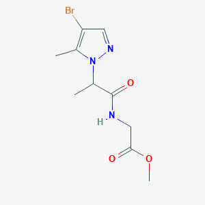 molecular formula C10H14BrN3O3 B4364004 METHYL 2-{[2-(4-BROMO-5-METHYL-1H-PYRAZOL-1-YL)PROPANOYL]AMINO}ACETATE 