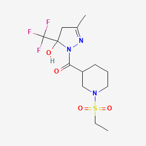 [1-(ETHYLSULFONYL)-3-PIPERIDYL][5-HYDROXY-3-METHYL-5-(TRIFLUOROMETHYL)-4,5-DIHYDRO-1H-PYRAZOL-1-YL]METHANONE