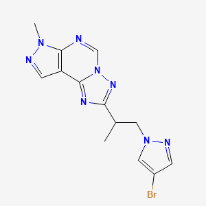 2-[2-(4-bromo-1H-pyrazol-1-yl)-1-methylethyl]-7-methyl-7H-pyrazolo[4,3-e][1,2,4]triazolo[1,5-c]pyrimidine