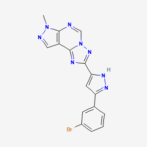 2-[5-(3-bromophenyl)-1H-pyrazol-3-yl]-7-methyl-7H-pyrazolo[4,3-e][1,2,4]triazolo[1,5-c]pyrimidine