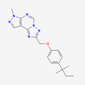 molecular formula C19H22N6O B4364107 (7-METHYL-7H-PYRAZOLO[4,3-E][1,2,4]TRIAZOLO[1,5-C]PYRIMIDIN-2-YL)METHYL [4-(TERT-PENTYL)PHENYL] ETHER 