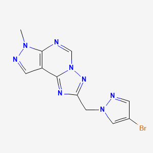 2-[(4-bromo-1H-pyrazol-1-yl)methyl]-7-methyl-7H-pyrazolo[4,3-e][1,2,4]triazolo[1,5-c]pyrimidine