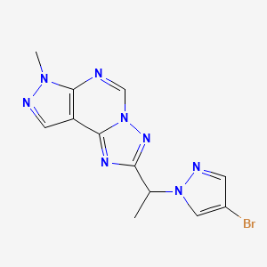 2-[1-(4-bromo-1H-pyrazol-1-yl)ethyl]-7-methyl-7H-pyrazolo[4,3-e][1,2,4]triazolo[1,5-c]pyrimidine