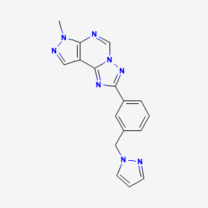 7-methyl-2-[3-(1H-pyrazol-1-ylmethyl)phenyl]-7H-pyrazolo[4,3-e][1,2,4]triazolo[1,5-c]pyrimidine