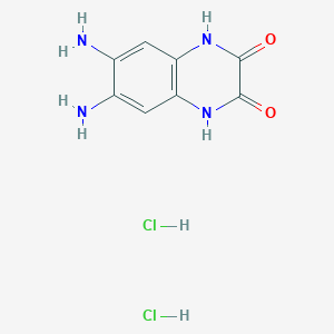 molecular formula C8H10Cl2N4O2 B043642 6,7-Diaminoquinoxaline-2,3-dione, Dichlorhydrate CAS No. 17498-26-9