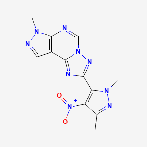 2-(1,3-dimethyl-4-nitro-1H-pyrazol-5-yl)-7-methyl-7H-pyrazolo[4,3-e][1,2,4]triazolo[1,5-c]pyrimidine