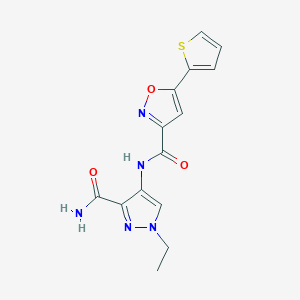 N-[3-(aminocarbonyl)-1-ethyl-1H-pyrazol-4-yl]-5-(2-thienyl)-3-isoxazolecarboxamide