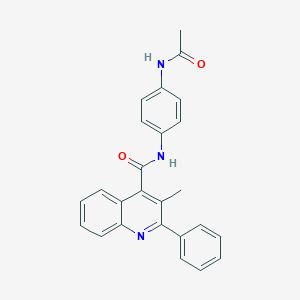 N-(4-acetamidophenyl)-3-methyl-2-phenylquinoline-4-carboxamide