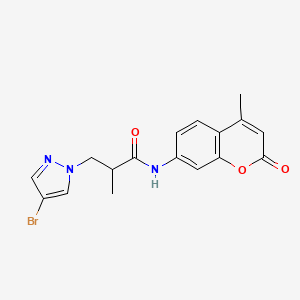 3-(4-bromo-1H-pyrazol-1-yl)-2-methyl-N-(4-methyl-2-oxo-2H-chromen-7-yl)propanamide