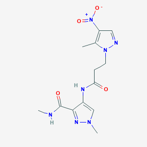 N,1-dimethyl-4-{[3-(5-methyl-4-nitro-1H-pyrazol-1-yl)propanoyl]amino}-1H-pyrazole-3-carboxamide