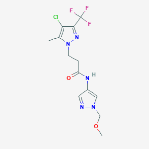 3-[4-chloro-5-methyl-3-(trifluoromethyl)-1H-pyrazol-1-yl]-N-[1-(methoxymethyl)-1H-pyrazol-4-yl]propanamide