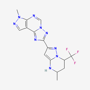 7-methyl-2-[5-methyl-7-(trifluoromethyl)-4,5,6,7-tetrahydropyrazolo[1,5-a]pyrimidin-2-yl]-7H-pyrazolo[4,3-e][1,2,4]triazolo[1,5-c]pyrimidine