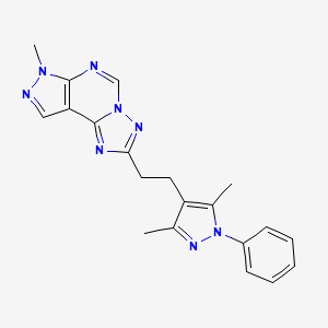 2-[2-(3,5-dimethyl-1-phenyl-1H-pyrazol-4-yl)ethyl]-7-methyl-7H-pyrazolo[4,3-e][1,2,4]triazolo[1,5-c]pyrimidine