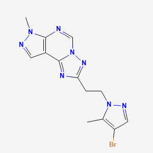 2-[2-(4-bromo-5-methyl-1H-pyrazol-1-yl)ethyl]-7-methyl-7H-pyrazolo[4,3-e][1,2,4]triazolo[1,5-c]pyrimidine