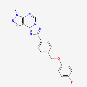 2-{4-[(4-fluorophenoxy)methyl]phenyl}-7-methyl-7H-pyrazolo[4,3-e][1,2,4]triazolo[1,5-c]pyrimidine