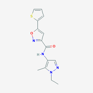 N-(1-ethyl-5-methyl-1H-pyrazol-4-yl)-5-(2-thienyl)-3-isoxazolecarboxamide