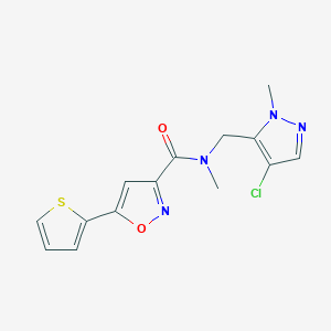 N-[(4-chloro-1-methyl-1H-pyrazol-5-yl)methyl]-N-methyl-5-(2-thienyl)-3-isoxazolecarboxamide