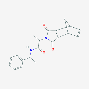 2-(1,3-dioxo-1,3,3a,4,7,7a-hexahydro-2H-4,7-methanoisoindol-2-yl)-N-(1-phenylethyl)propanamide