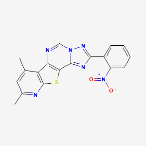 7,9-dimethyl-2-(2-nitrophenyl)pyrido[3',2':4,5]thieno[2,3-e][1,2,4]triazolo[1,5-c]pyrimidine