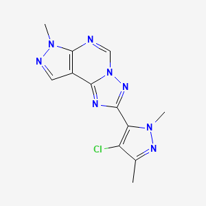 2-(4-chloro-1,3-dimethyl-1H-pyrazol-5-yl)-7-methyl-7H-pyrazolo[4,3-e][1,2,4]triazolo[1,5-c]pyrimidine