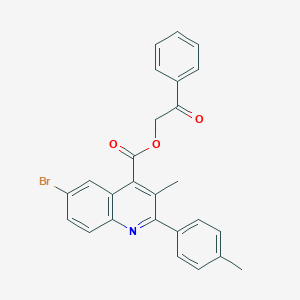 2-Oxo-2-phenylethyl 6-bromo-3-methyl-2-(4-methylphenyl)-4-quinolinecarboxylate