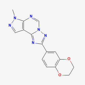 2-(2,3-dihydro-1,4-benzodioxin-6-yl)-7-methyl-7H-pyrazolo[4,3-e][1,2,4]triazolo[1,5-c]pyrimidine