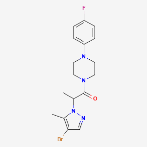 1-[2-(4-bromo-5-methyl-1H-pyrazol-1-yl)propanoyl]-4-(4-fluorophenyl)piperazine