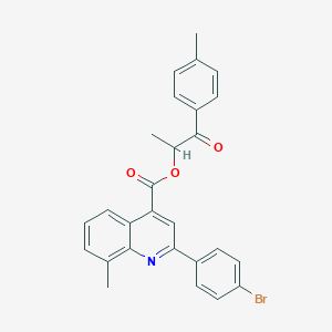 1-Methyl-2-(4-methylphenyl)-2-oxoethyl 2-(4-bromophenyl)-8-methyl-4-quinolinecarboxylate