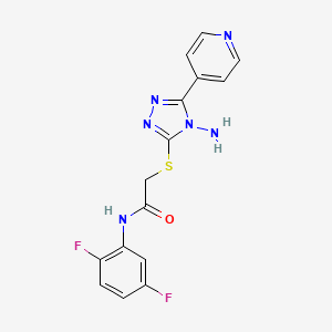 molecular formula C15H12F2N6OS B4364701 2-{[4-amino-5-(4-pyridinyl)-4H-1,2,4-triazol-3-yl]thio}-N-(2,5-difluorophenyl)acetamide 