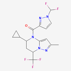 5-cyclopropyl-4-{[1-(difluoromethyl)-1H-pyrazol-3-yl]carbonyl}-2-methyl-7-(trifluoromethyl)-4,5,6,7-tetrahydropyrazolo[1,5-a]pyrimidine