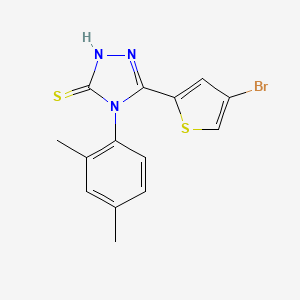 molecular formula C14H12BrN3S2 B4364744 5-(4-bromo-2-thienyl)-4-(2,4-dimethylphenyl)-4H-1,2,4-triazole-3-thiol 