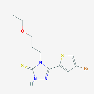 molecular formula C11H14BrN3OS2 B4364749 5-(4-bromo-2-thienyl)-4-(3-ethoxypropyl)-4H-1,2,4-triazole-3-thiol 