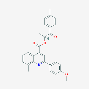 1-Methyl-2-(4-methylphenyl)-2-oxoethyl 2-(4-methoxyphenyl)-8-methyl-4-quinolinecarboxylate