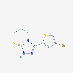 molecular formula C10H12BrN3S2 B4364768 5-(4-bromo-2-thienyl)-4-isobutyl-4H-1,2,4-triazole-3-thiol 