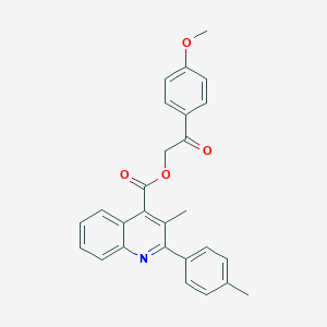 2-(4-Methoxyphenyl)-2-oxoethyl 3-methyl-2-(4-methylphenyl)-4-quinolinecarboxylate