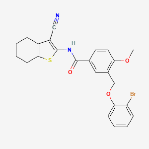 3-[(2-bromophenoxy)methyl]-N-(3-cyano-4,5,6,7-tetrahydro-1-benzothien-2-yl)-4-methoxybenzamide