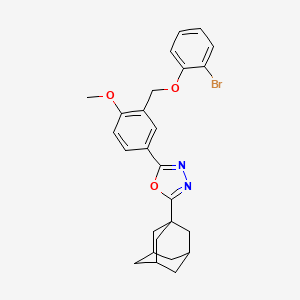molecular formula C26H27BrN2O3 B4364806 2-(1-adamantyl)-5-{3-[(2-bromophenoxy)methyl]-4-methoxyphenyl}-1,3,4-oxadiazole 