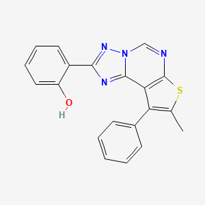 molecular formula C20H14N4OS B4364831 2-(8-methyl-9-phenylthieno[3,2-e][1,2,4]triazolo[1,5-c]pyrimidin-2-yl)phenol 