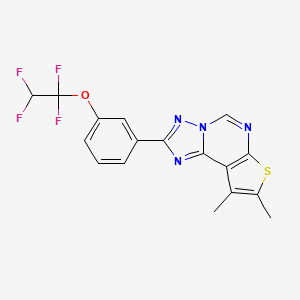 molecular formula C17H12F4N4OS B4364834 8,9-dimethyl-2-[3-(1,1,2,2-tetrafluoroethoxy)phenyl]thieno[3,2-e][1,2,4]triazolo[1,5-c]pyrimidine 