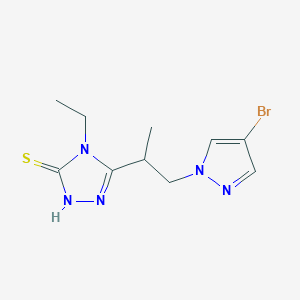 5-[2-(4-bromo-1H-pyrazol-1-yl)-1-methylethyl]-4-ethyl-4H-1,2,4-triazole-3-thiol